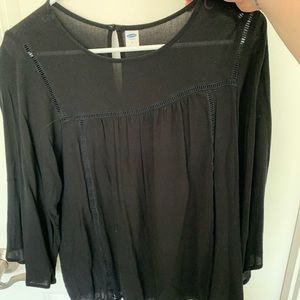 Black Flowy Top